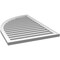 Ekena Millwork Quarter Round Top Left Surface Mount PVC Gable Vent w/ 2"W x 1-1/2"P Brickmould Frame, 28"W x 42"H GVPQL28X4202SF - alternate 5
